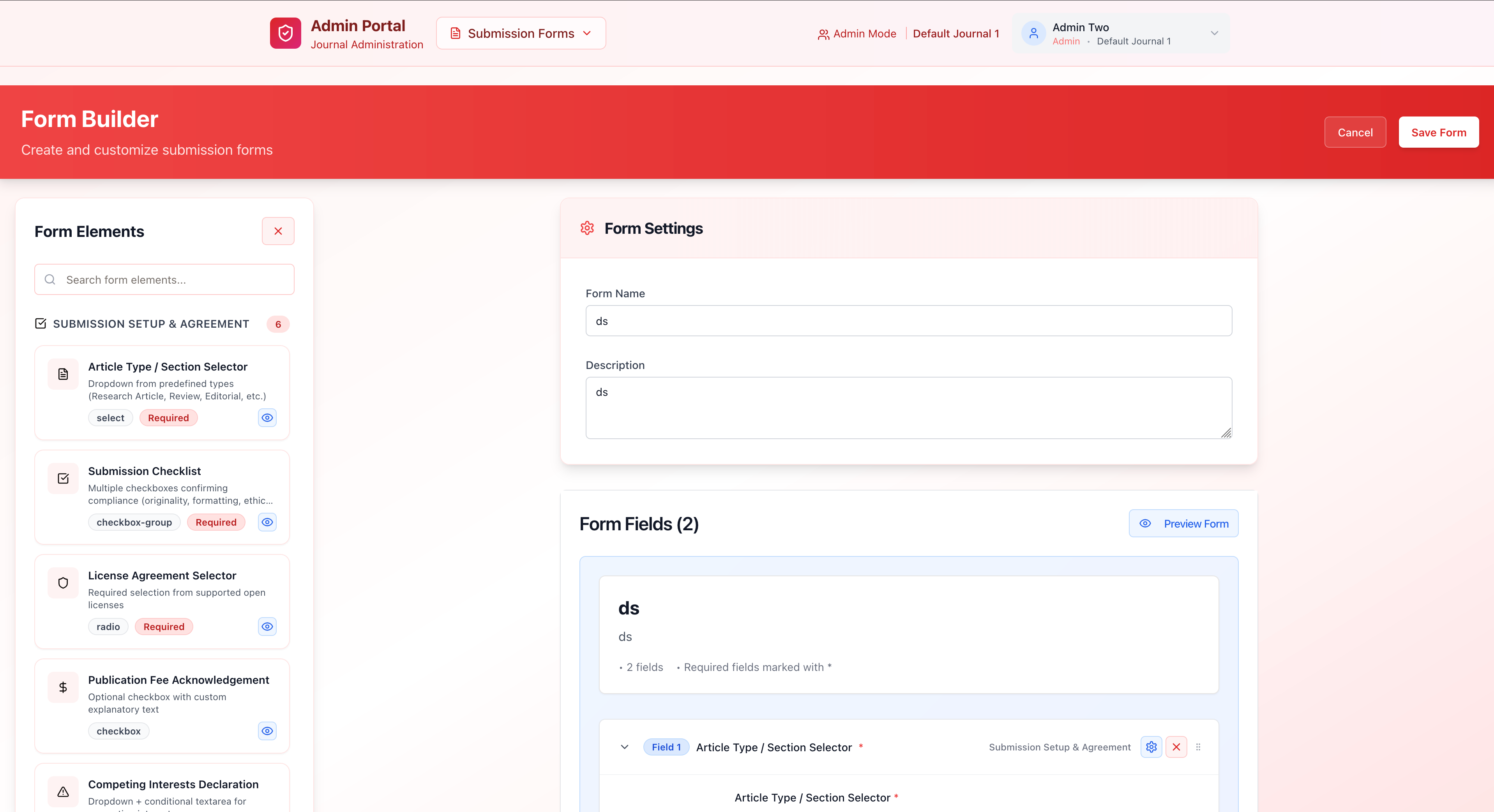 EasyJournal V2 Advanced Form Builder